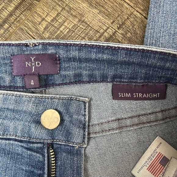 NYDJ Slim Straight Blue Jeans Pants Denim ((size 4)) - Picture 7 of 9
